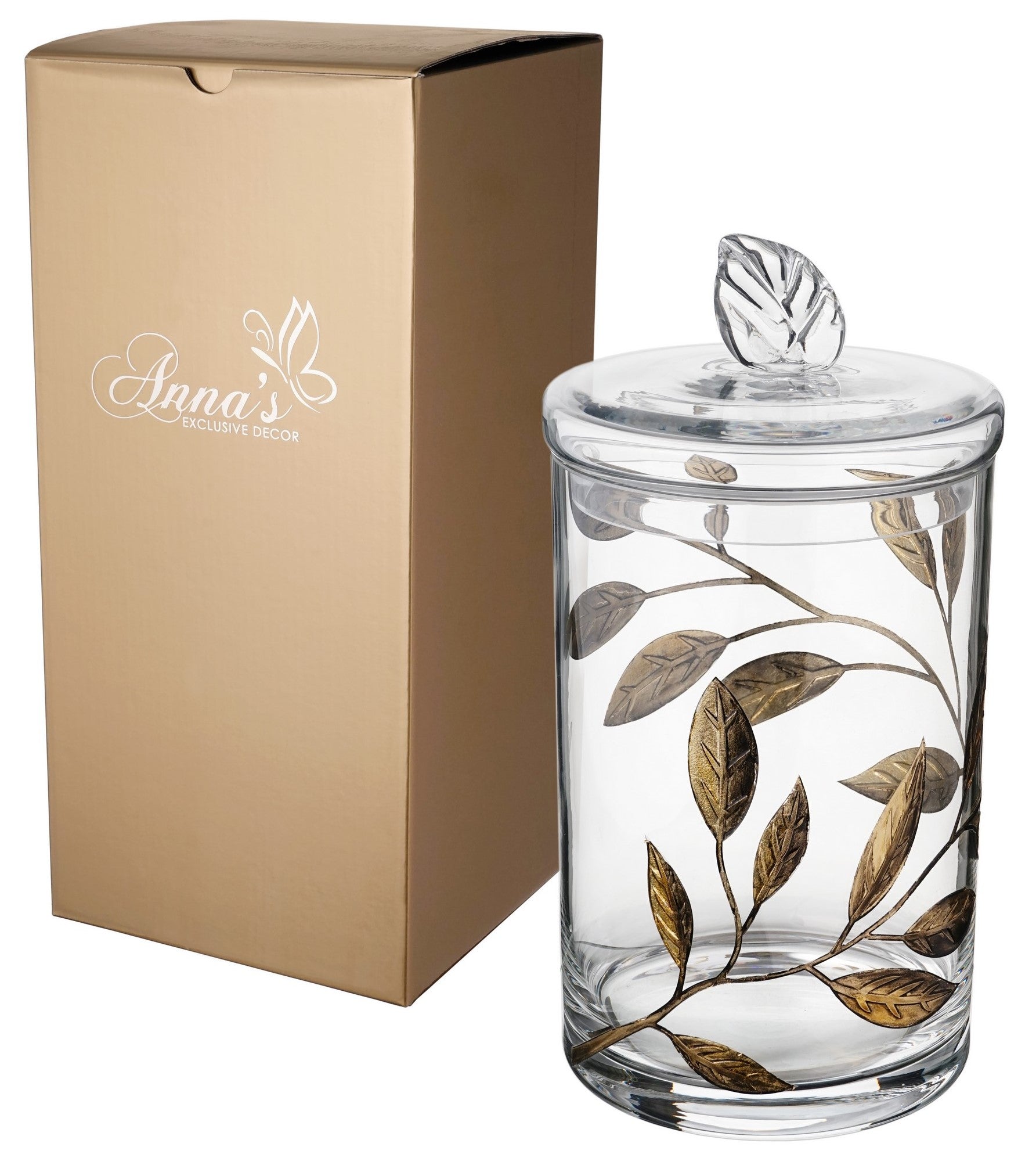 Cased shops Glass Decorative Container