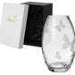 Butterfly Vase - Luxury Hand Blown Glass Vase - Etched Butterflies on Clear Glass - Satin Gift Box - 9.1 in (23 cm)