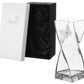 Butterfly Vase - Luxury Hand Blown Glass Vase - Crystal from Swarovski & Etched Butterfly, Clear Glass - 11.8 in (30 cm)