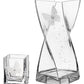 Butterfly Vase - Luxury Hand Blown Glass Vase - Crystal from Swarovski & Etched Butterfly, Clear Glass - 11.8 in (30 cm)