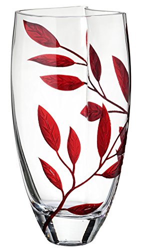 A red color transparent glass made floral designed water glass, completely  made by artisians, whole handmade